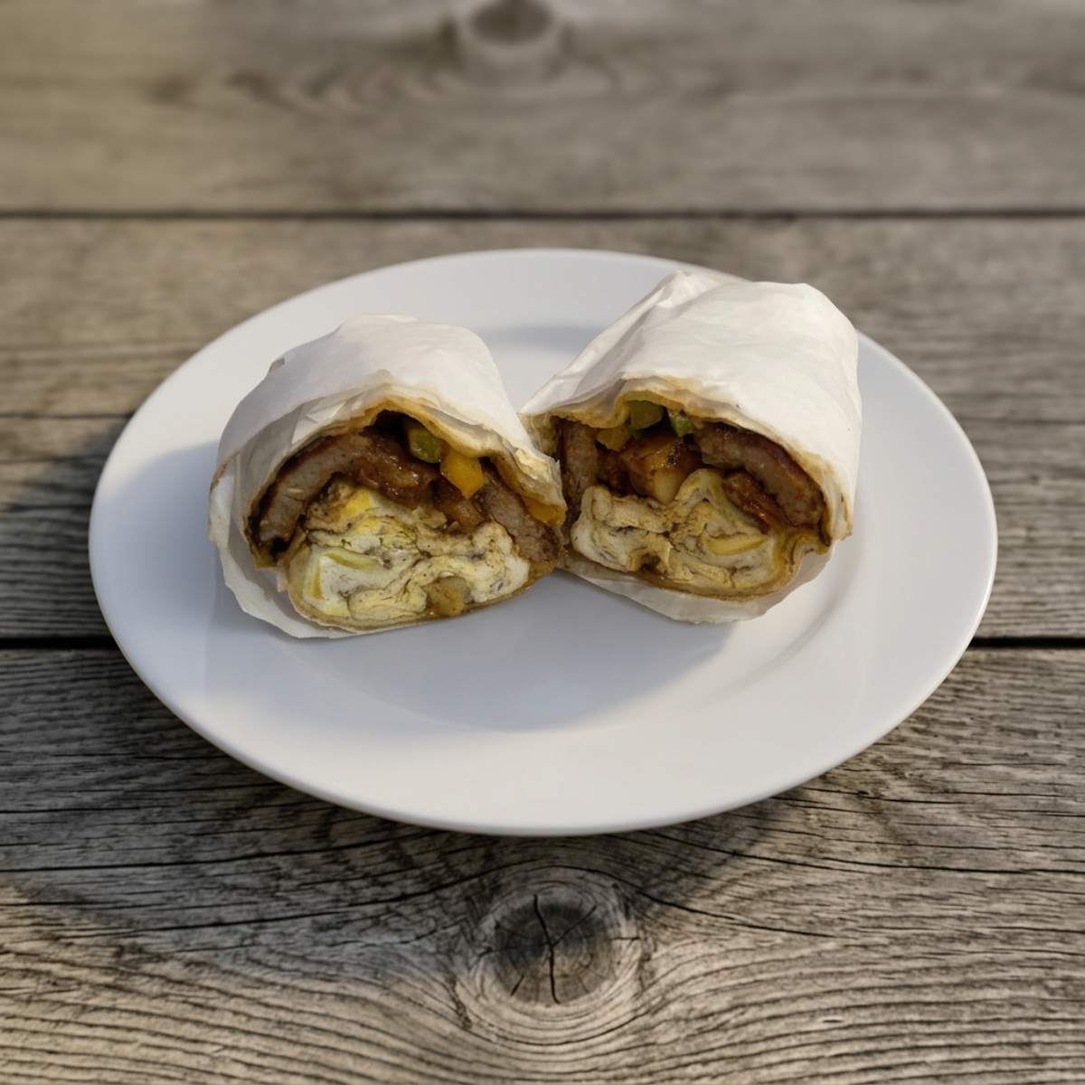 (BF16) Sausage Breakfast Burrito.